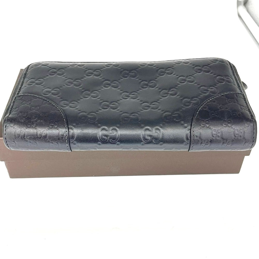GUCCI グッチ 長財布 323397 GG レザー ブラック ゴールド金具 メンズ レディース ユニセックス ロングウォレット