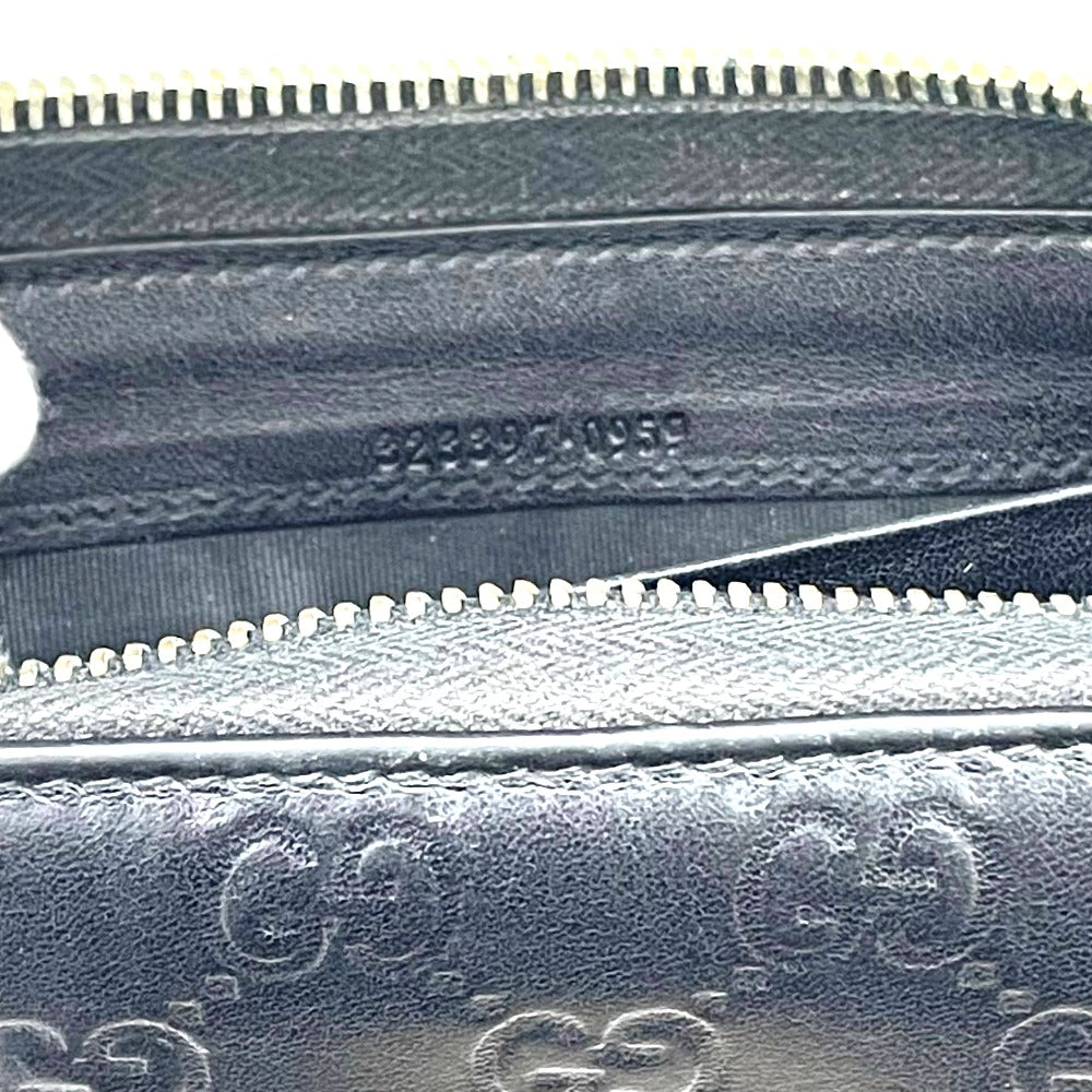 GUCCI グッチ 長財布 323397 GG レザー ブラック ゴールド金具 メンズ レディース ユニセックス ロングウォレット