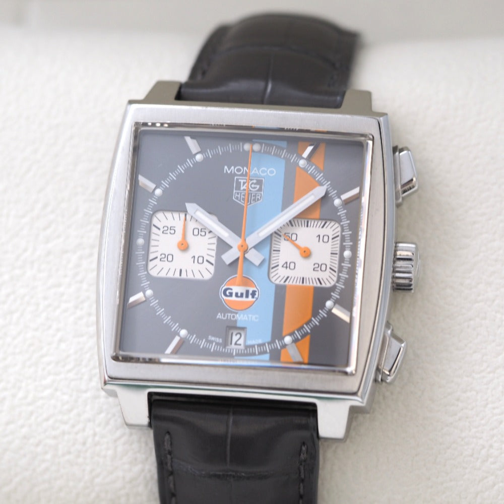 TAG HEUER タグホイヤー 腕時計 モナコ ヴィンテージ ガルフ キャリバー12 クロノグラフ CAW2113 2500本限定 自動巻き MONACO