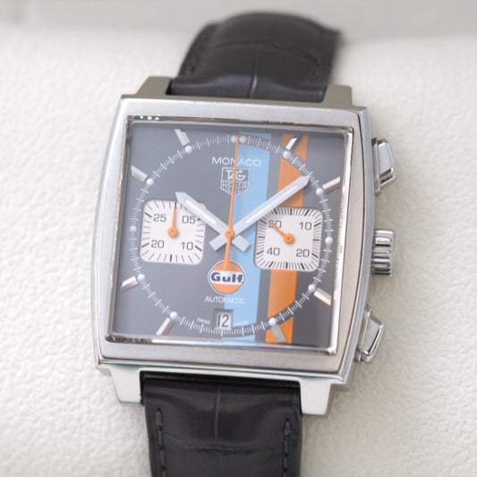 TAG HEUER タグホイヤー 腕時計 モナコ ヴィンテージ ガルフ キャリバー12 クロノグラフ CAW2113 2500本限定 自動巻き MONACO