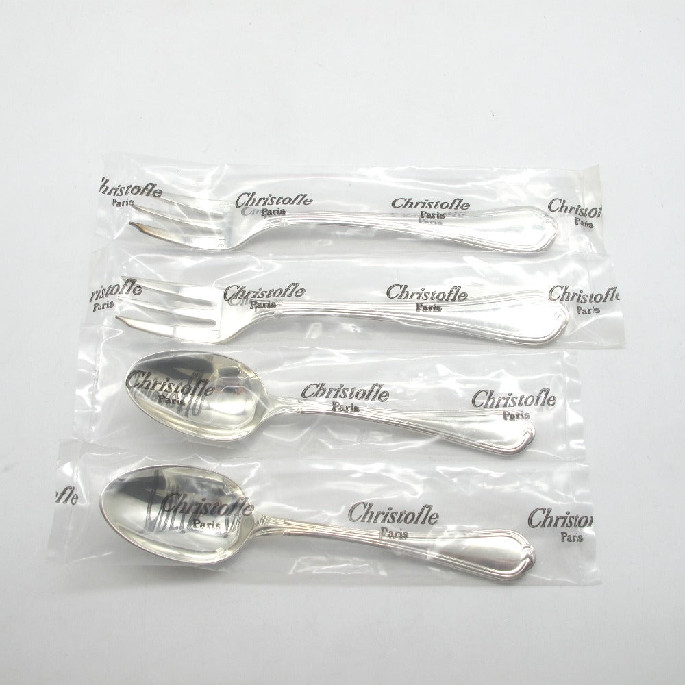 Christofle クリストフル カトラリー クリストフル カトラリーセット4本 フォーク スプーン シルバーコーティング 食器 未使用品