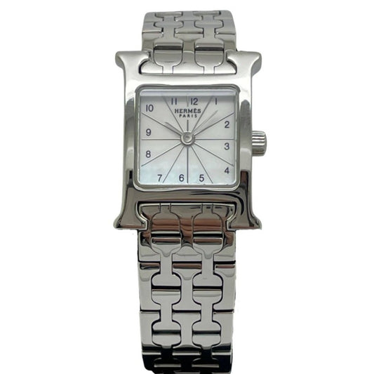 HERMES エルメス 腕時計 Hウォッチ Ref.HH1.110 シェル文字盤 クオーツ レディース