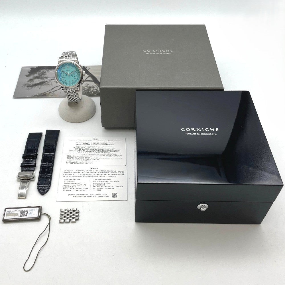 CORNICHE コーニッシュ 腕時計 ヘリテージ クロノグラフ デマンドスペシアーレ IV 世界限定400本 Ref.95500 未使用純正革ベルト付属 メカクオーツ