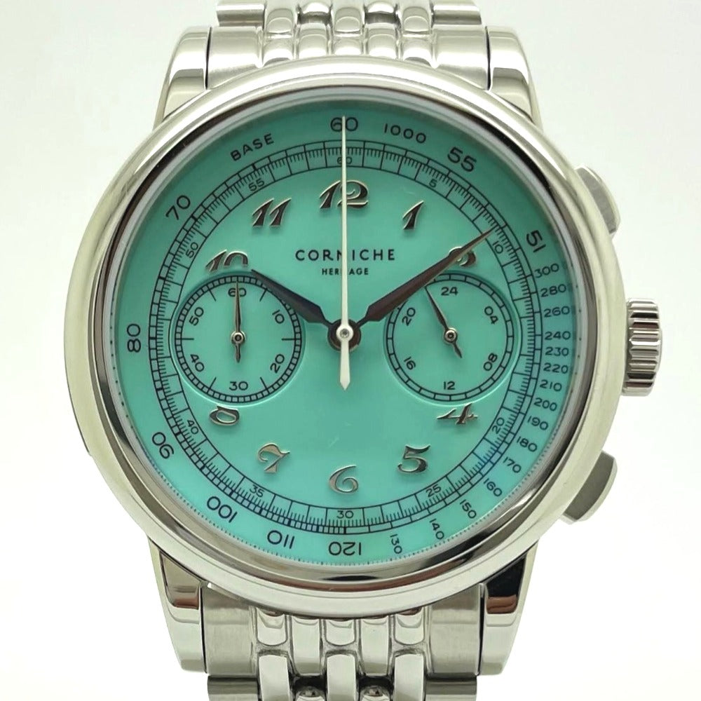 CORNICHE コーニッシュ 腕時計 ヘリテージ クロノグラフ デマンドスペシアーレ IV 世界限定400本 Ref.95500 未使用純正革ベルト付属 メカクオーツ