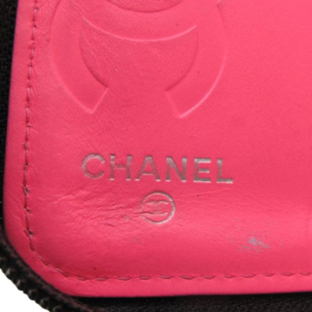 CHANEL シャネル 長財布 シャネル 長財布 カンボンライン ジッピーオーガナイザー ピンク ブラック レディース