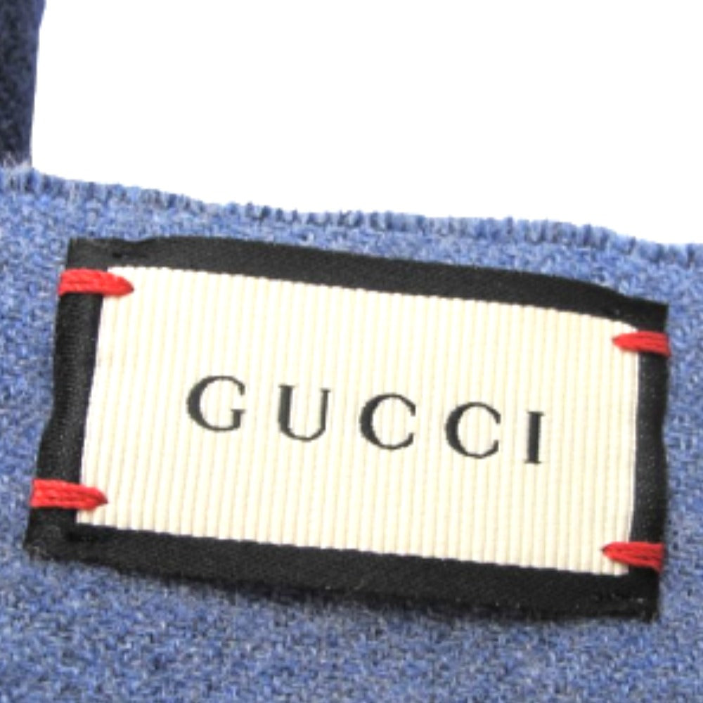 GUCCI グッチ マフラー グッチ 大判ストール マフラー ネイビー