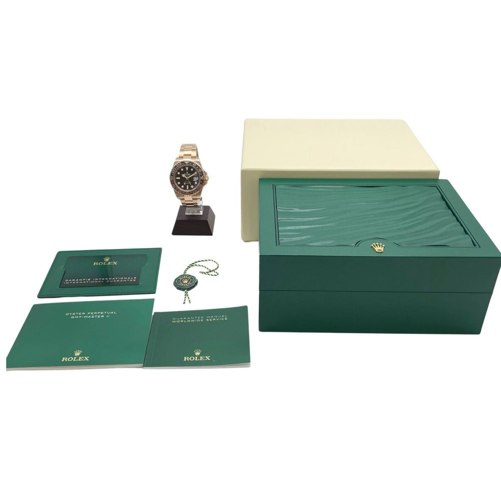 ROLEX ロレックス 腕時計 2024年保証書 GMTマスター2 126715CHNR 金無垢 40mm ルートビア エバーローズゴールド GMT 自動巻き メンズ GMT MASTER