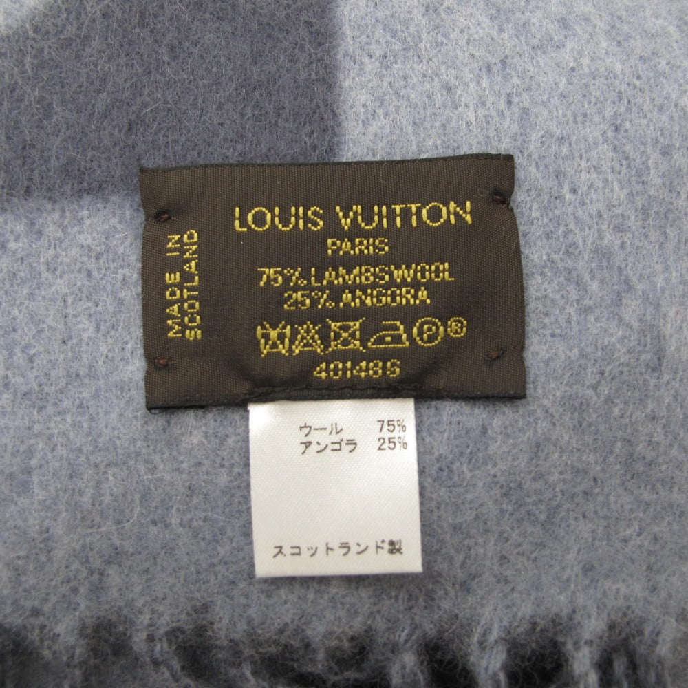 LOUIS VUITTON ルイ・ヴィトン マフラー ルイヴィトン マフラー エシャルプカーディフ M70484 ウール/カシミヤ グレー レディース M70484