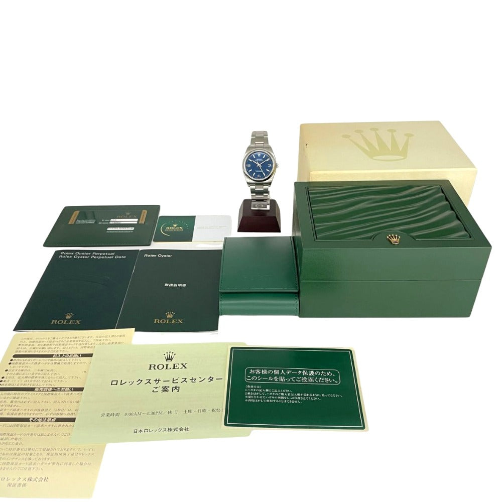 ROLEX ロレックス 腕時計 オイスター パーペチュアル 36mm Ref.116000 ランダム番 ブルー文字盤 369 オイパぺ 自動巻き OYSTER PERPETUAL