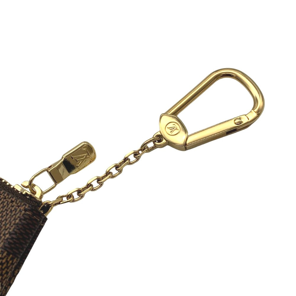 ルイ・ヴィトン N62658 ダミエ エベヌ ポシェット・クレ コインケース キーケース ブラウン ゴールド金具 ユニセックス LOUIS VUITTON 未使用品