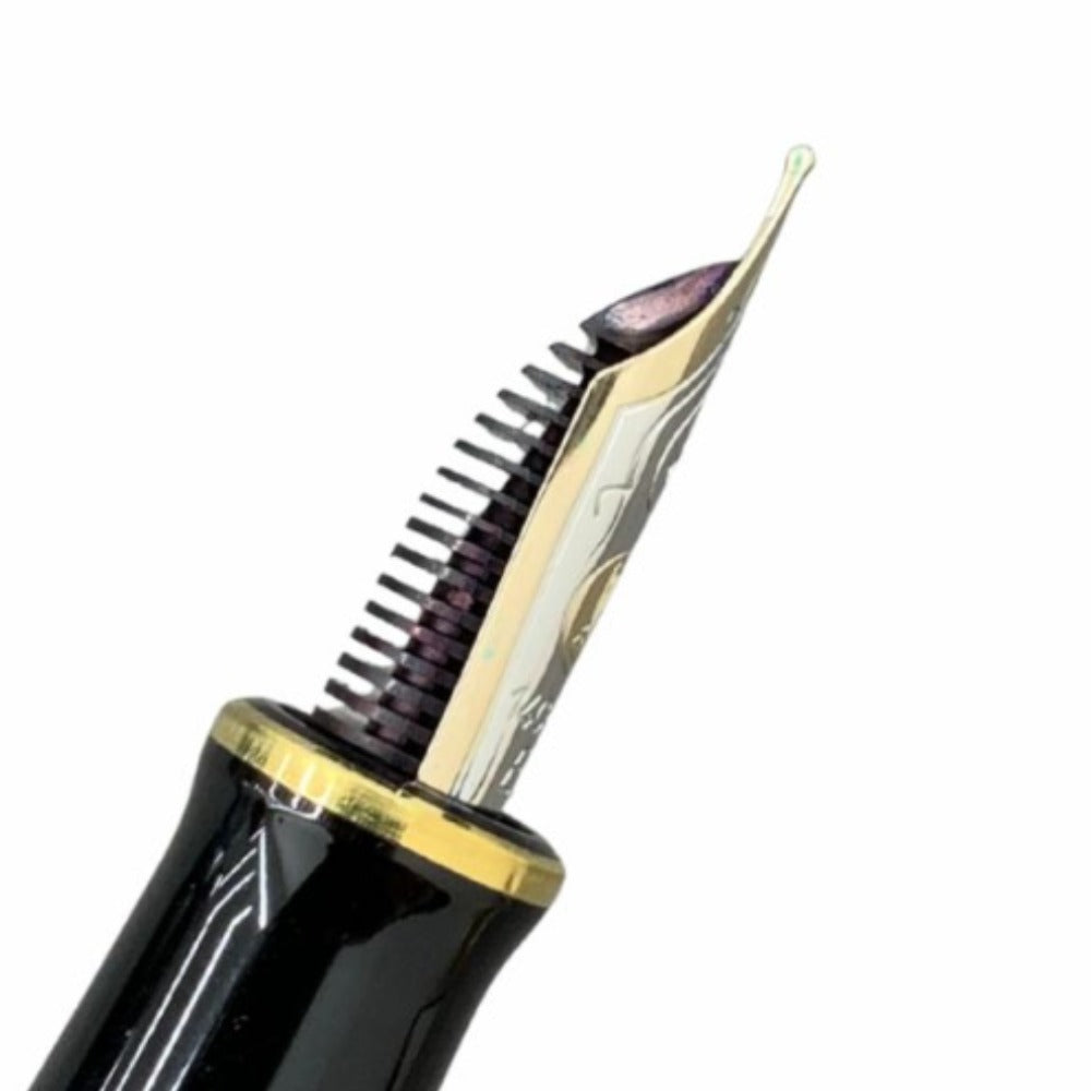 ペリカン 万年筆 M400 スーレーペン SOUVERAN ブラック×ゴールド K14ペン先 太さEF インクブルー M400 Pelikan