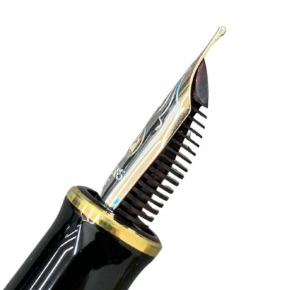ペリカン 万年筆 M400 スーレーペン SOUVERAN ブラック×ゴールド K14ペン先 太さEF インクブルー M400 Pelikan