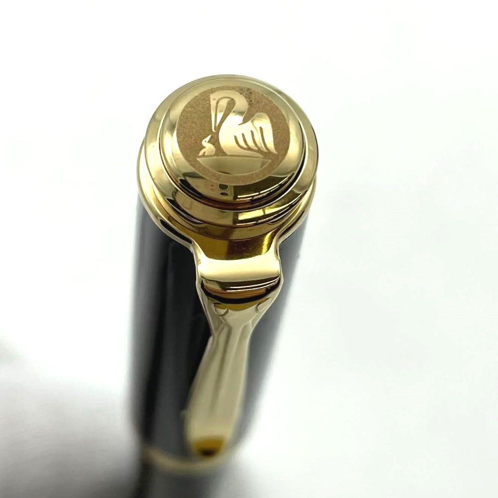 ペリカン 万年筆 M400 スーレーペン SOUVERAN ブラック×ゴールド K14ペン先 太さEF インクブルー  M400 Pelikan