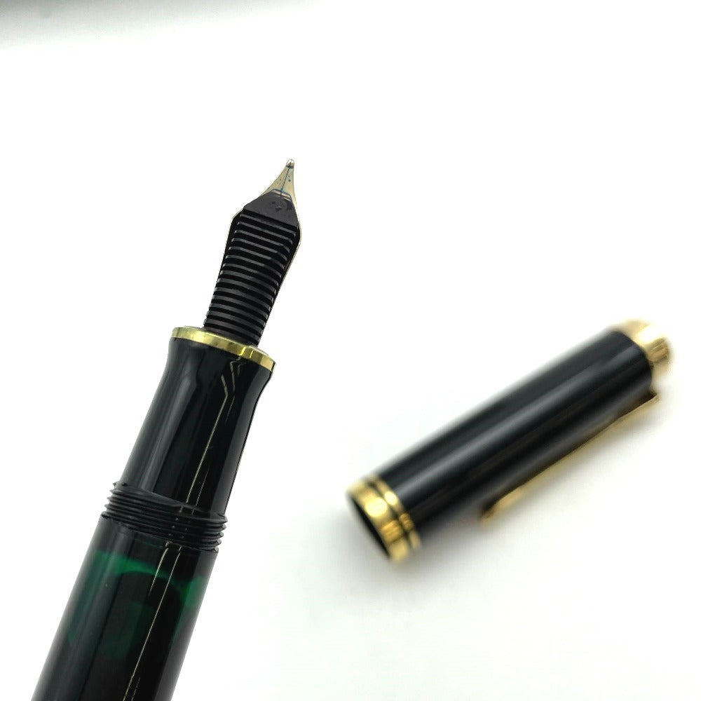 ペリカン 万年筆 M400 スーレーペン SOUVERAN ブラック×ゴールド K14ペン先 太さEF インクブルー  M400 Pelikan