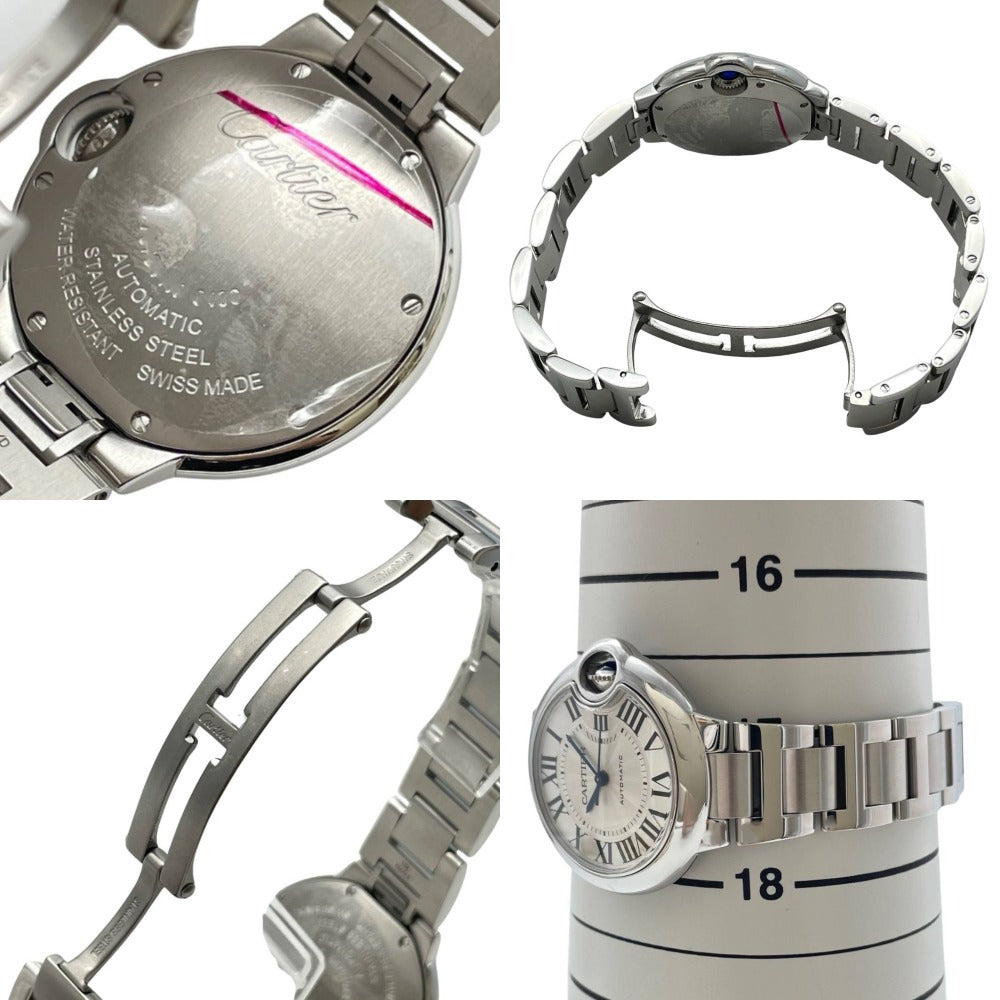 カルティエ W6920071 2020年保証書 バロンブルー 33mm シルバー文字盤 レディース 自動巻き CARTIER 腕時計 BALLON BLEU