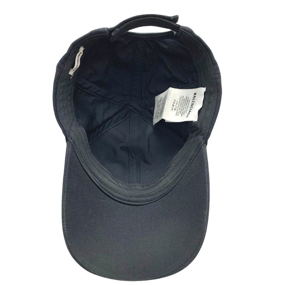 BALENCIAGA バレンシアガ 帽子 531588 310B2 1077 ベースボールキャップ ブラック 58cm ユニセックス