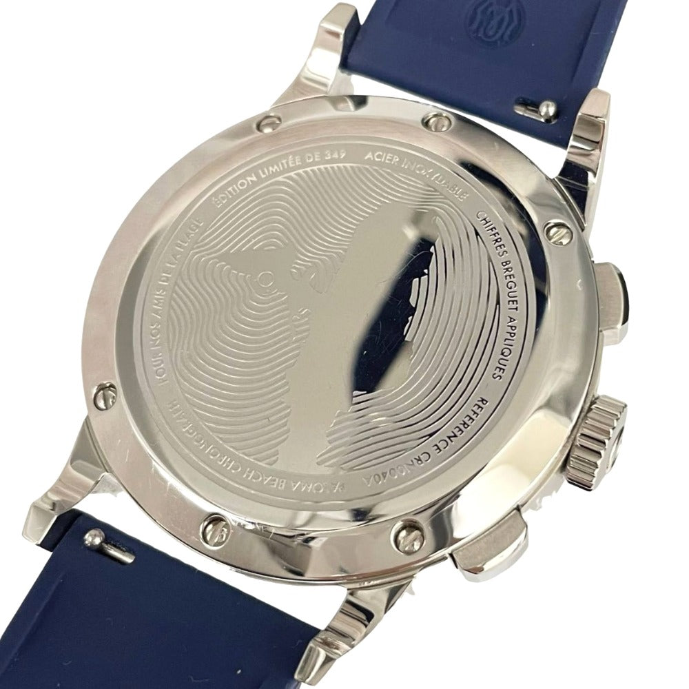 コーニッシュ Ref.954500 世界限定349本 39mm ヘリテージ クロノグラフ パロマ ビーチ 純正ラバー 革ベルト 専用メタルブレス付属 メカクオーツ CORNICHE 腕時計 メンズ
