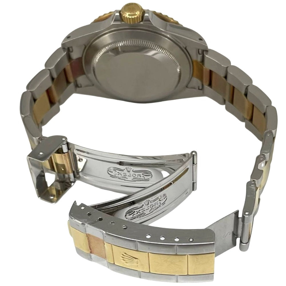 ロレックス 16613 後期バックル 保証書あり サブマリーナデイト K番 40mm ダイバーズ ステンレス K18 アルミベゼル 自動巻き メンズ SUBMARINER ROLEX 腕時計