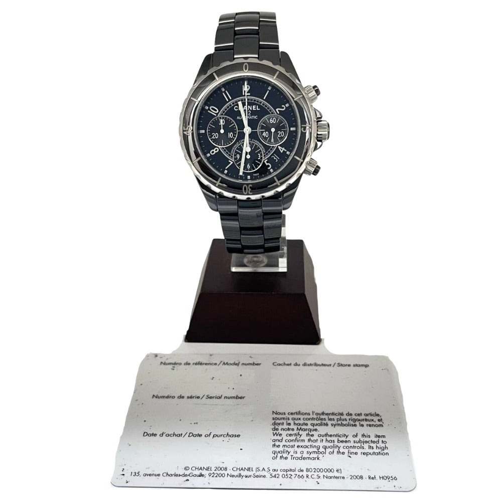 シャネル H0940 J12 クロノグラフ 41mm ブラックセラミック 自動巻き メンズ J12 CHANEL 腕時計