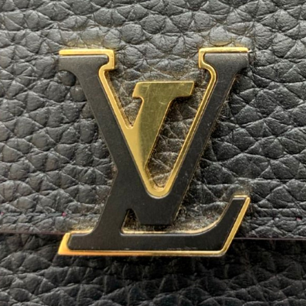 ルイ・ヴィトン 三つ折り財布 M62157 ポルトフォイユ･カプシーヌ コンパクト ノワール・ホットピンク RFID