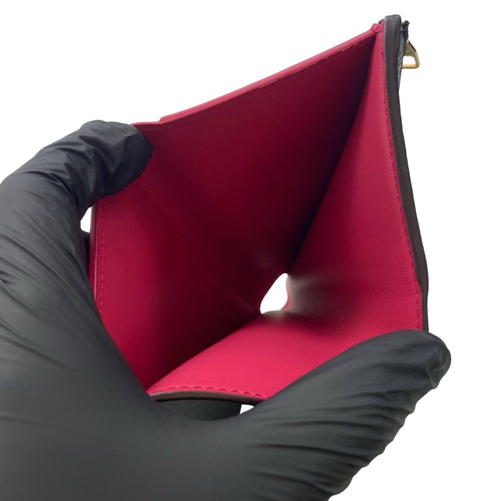 ルイ・ヴィトン 三つ折り財布 M62157 ポルトフォイユ･カプシーヌ コンパクト ノワール・ホットピンク RFID