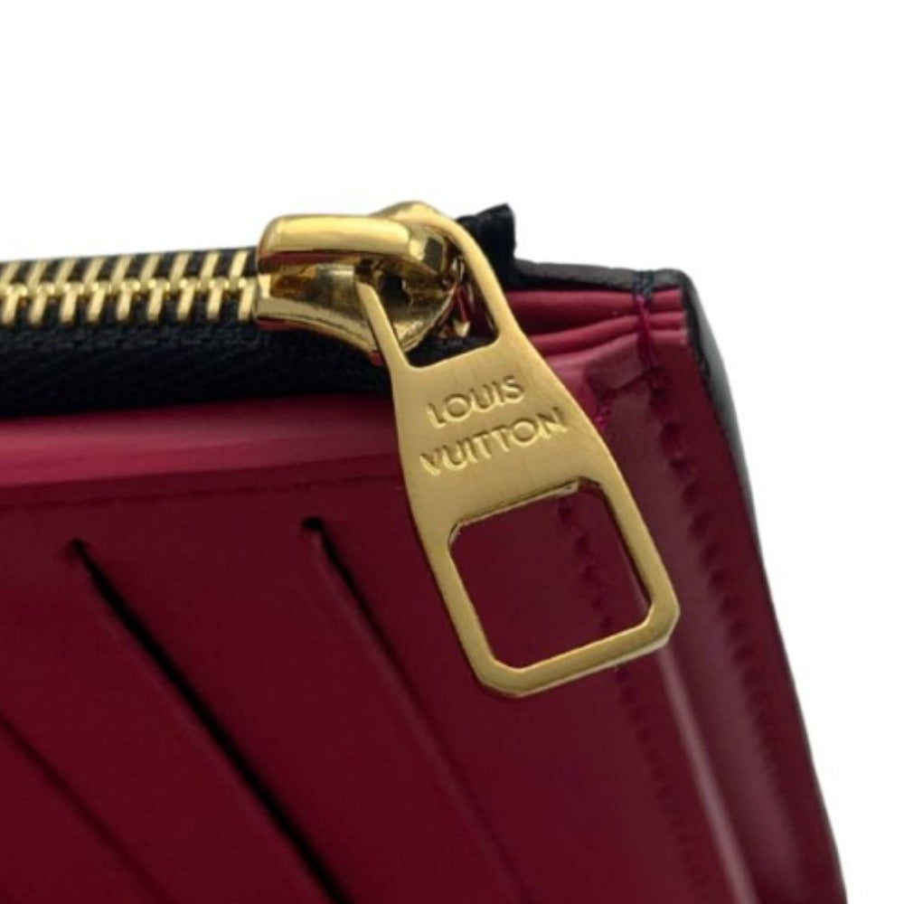 ルイ・ヴィトン 三つ折り財布 M62157 ポルトフォイユ･カプシーヌ コンパクト ノワール・ホットピンク RFID