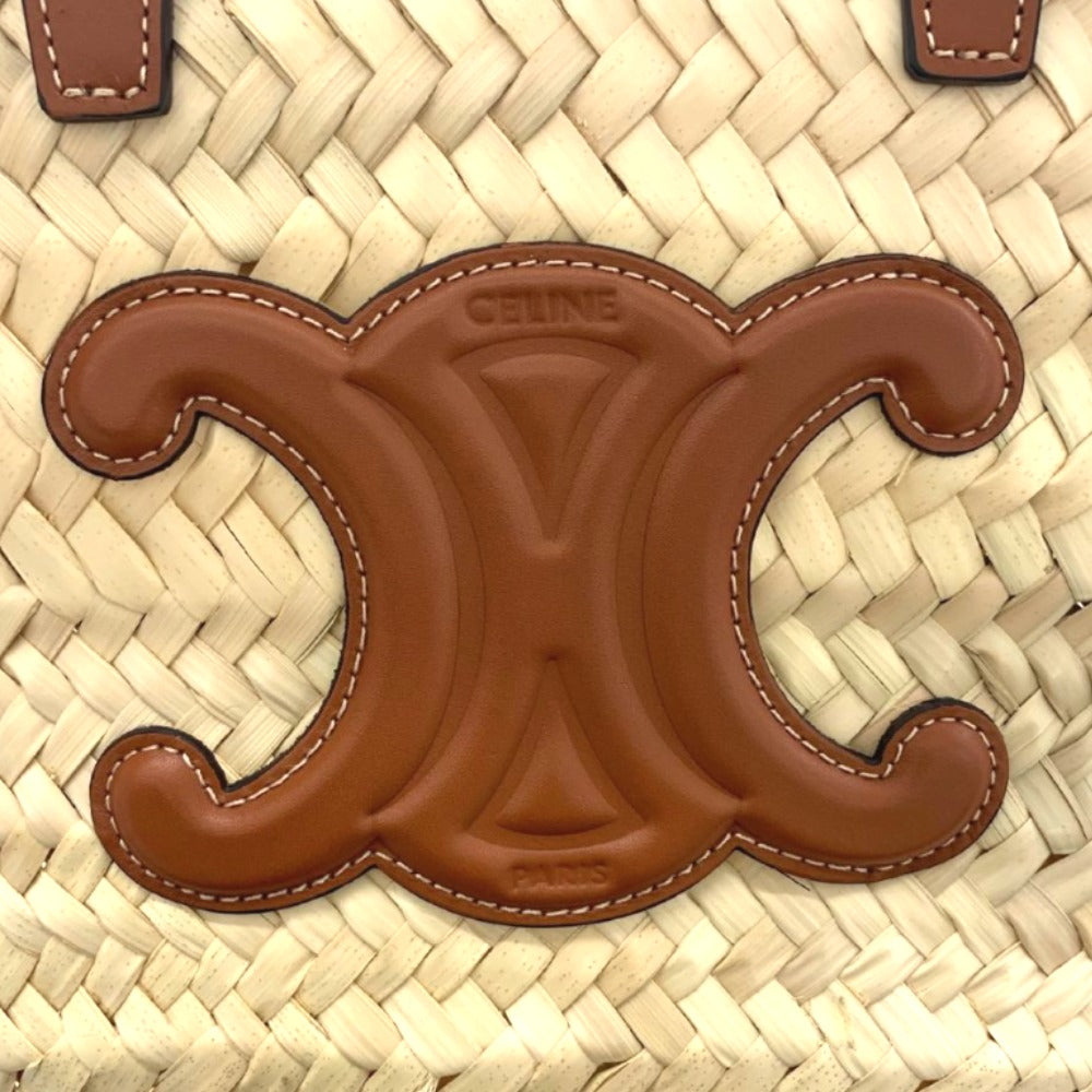 CELINE セリーヌ ハンドバッグ 194002CGG ティーン トリオンフ パニエ ラフィア / カーフ カゴバッグ バスケット レディース