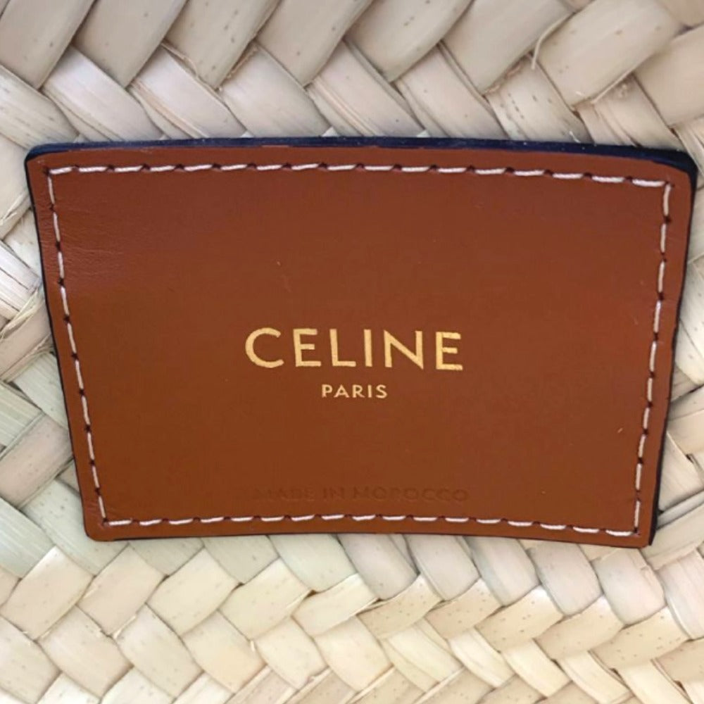 CELINE セリーヌ ハンドバッグ 194002CGG ティーン トリオンフ パニエ ラフィア / カーフ カゴバッグ バスケット レディース