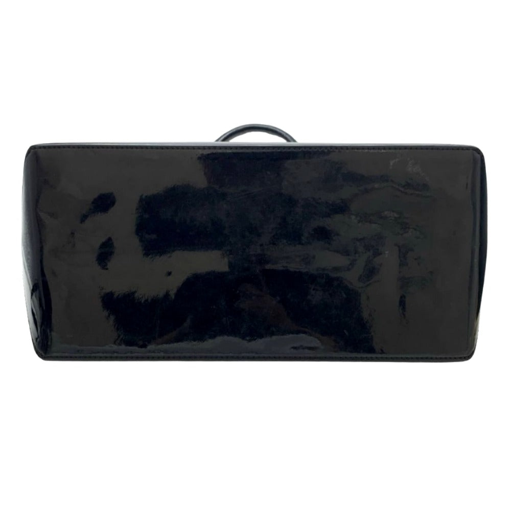 【美品】ラルフローレン　キャンバストートバッグ　オールブラック RALPH LAUREN ラルフローレン トートバッグ キャンバス×エナメル