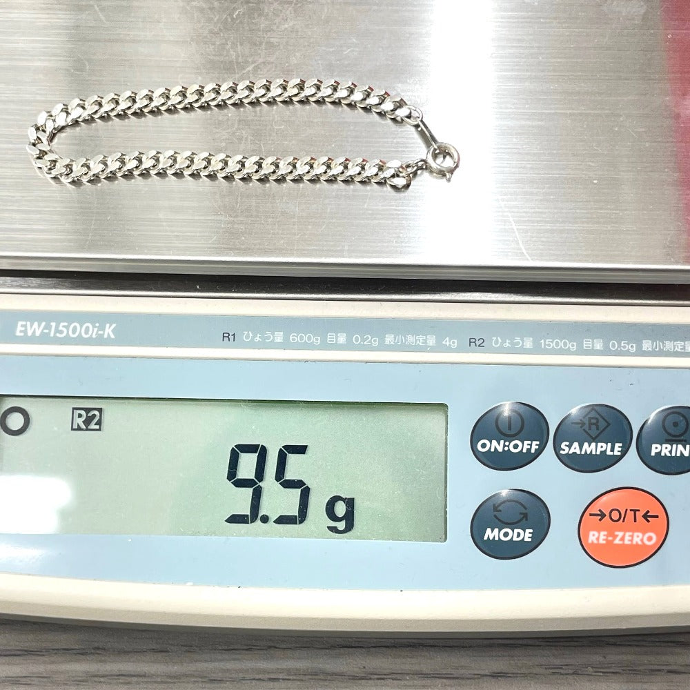 バングル ブレスレッド シルバー925 腕回り約17.5cm 喜平2面風デザイン 重量約9.5g
