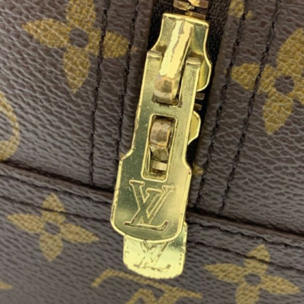 ルイ・ヴィトン ハンドバッグ M47270 ドーヴィル ボーリングヴァニティ モノグラム ブラウン PVC レザー レディース