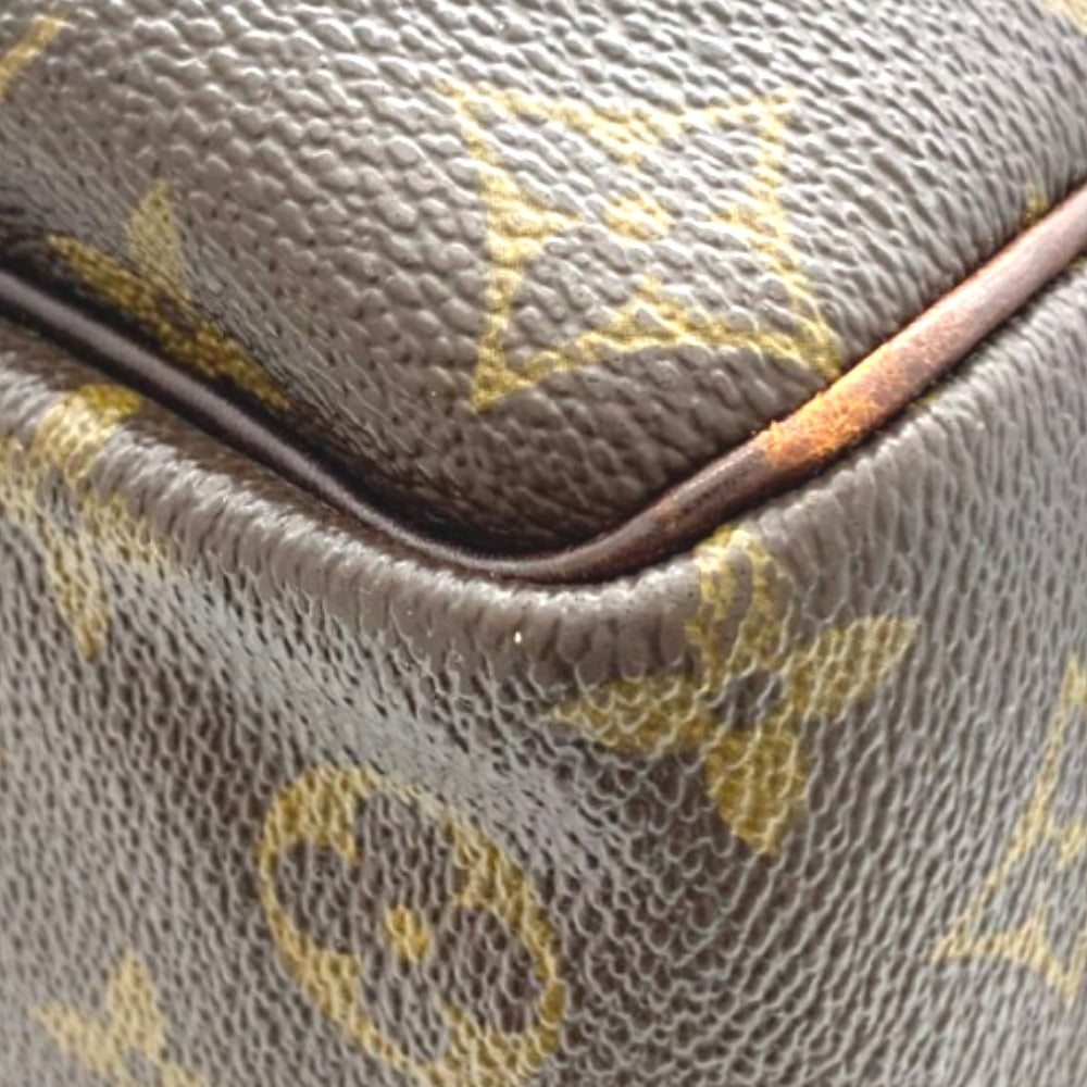 ルイ・ヴィトン ハンドバッグ M47270 ドーヴィル ボーリングヴァニティ モノグラム ブラウン PVC レザー レディース