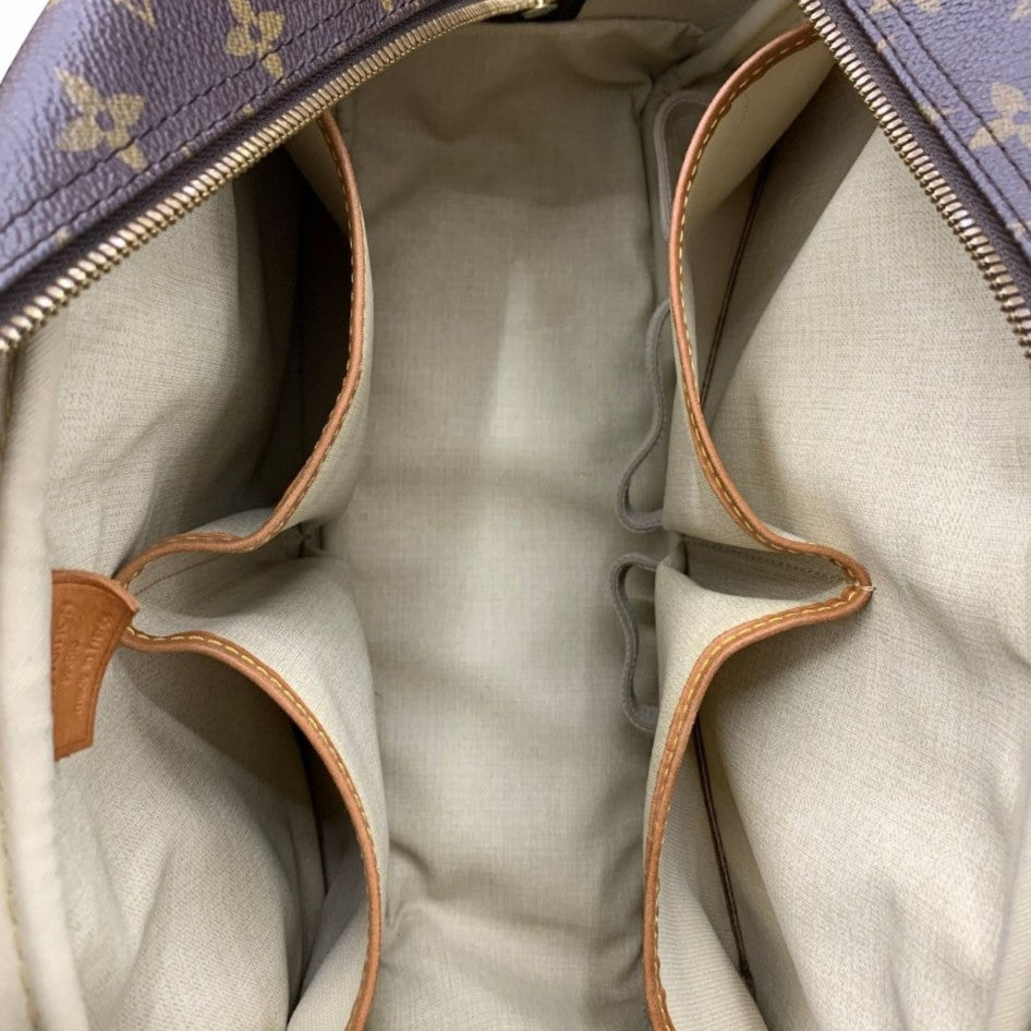 ルイ・ヴィトン ハンドバッグ M47270 ドーヴィル ボーリングヴァニティ モノグラム ブラウン PVC レザー レディース