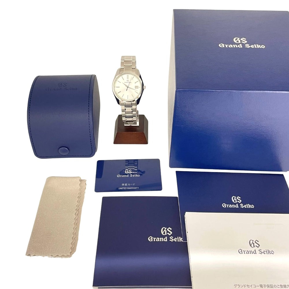 グランドセイコー 腕時計 SBGP011 40mm 44GS 青針 ステンレススチール アイボリー文字盤 クオーツ メンズ SEIKO Grand Seiko