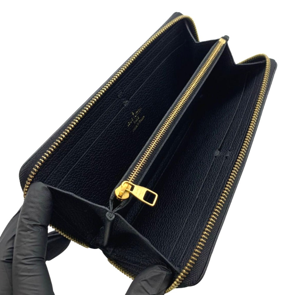 ルイ・ヴィトン 長財布 M82338 ポルトフォイユ・クレマンス モノグラムアンプラント RFID レザー ブラック レディース