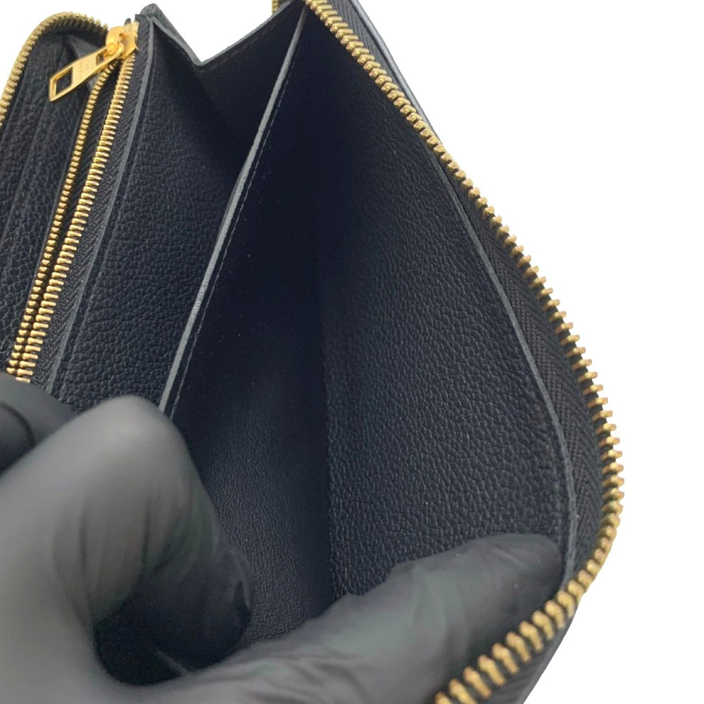 ルイ・ヴィトン 長財布 M82338 ポルトフォイユ・クレマンス モノグラムアンプラント RFID レザー ブラック レディース