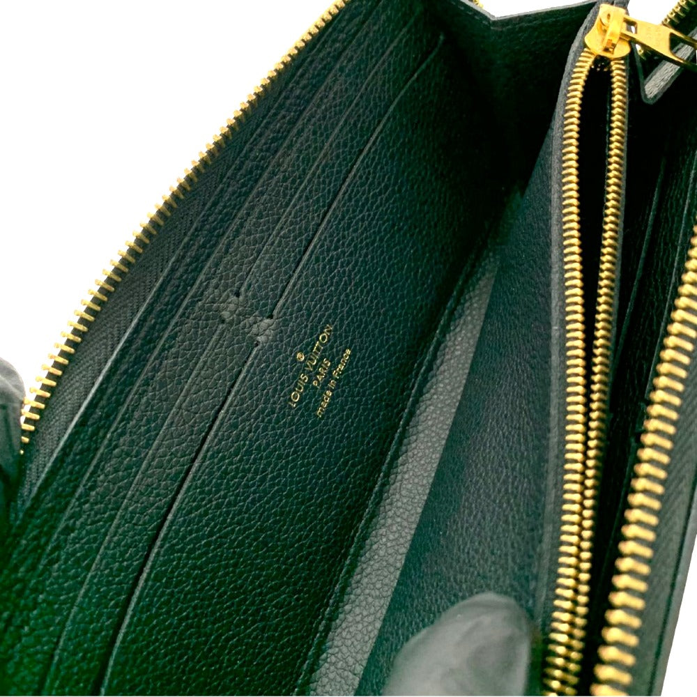 ルイ・ヴィトン 長財布 M82338 ポルトフォイユ・クレマンス モノグラムアンプラント RFID レザー ブラック レディース