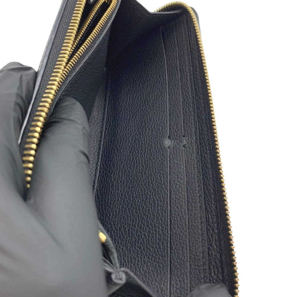 ルイ・ヴィトン 長財布 M82338 ポルトフォイユ・クレマンス モノグラムアンプラント RFID レザー ブラック レディース