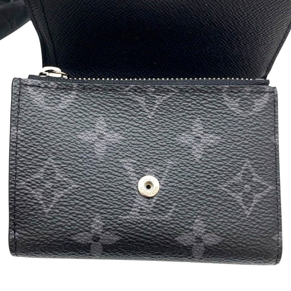 ルイ・ヴィトン 三つ折り財布 M12598 モノグラム･エクリプス ヴィクター･ウォレット ブラック コンパクト メンズ