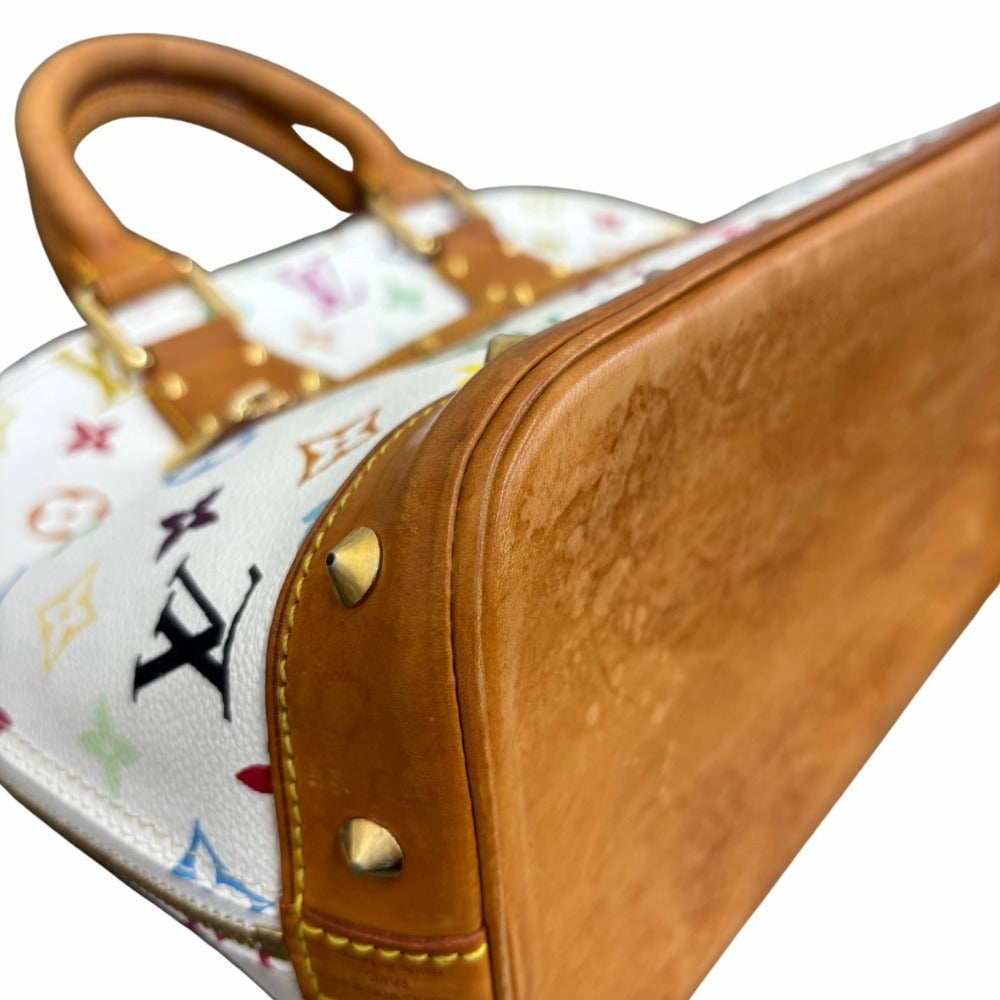 ルイ・ヴィトン ハンドバッグ M92647 アルマ マルチカラー モノグラム ホワイト PVC レザー レディース