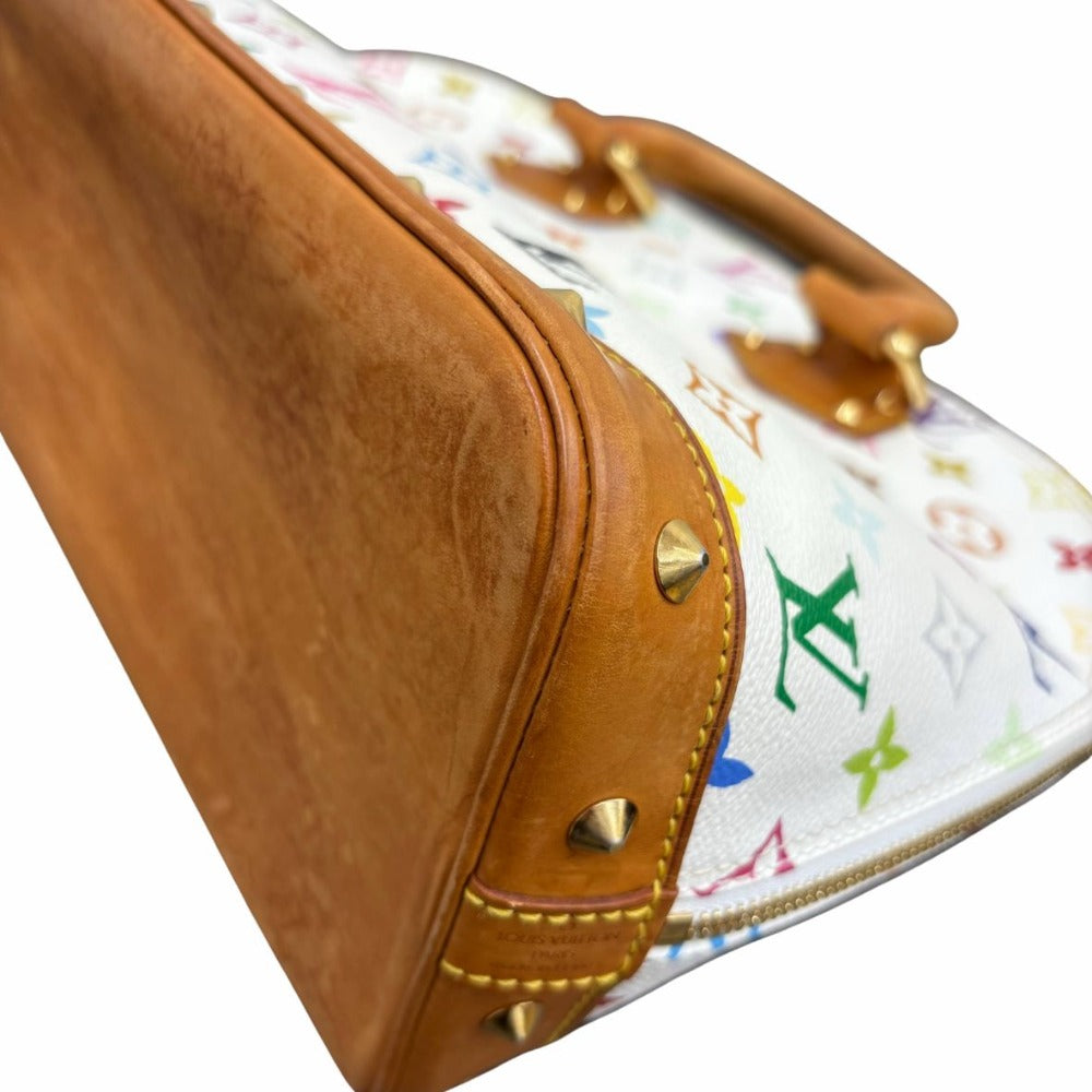 ルイ・ヴィトン ハンドバッグ M92647 アルマ マルチカラー モノグラム ホワイト PVC レザー レディース