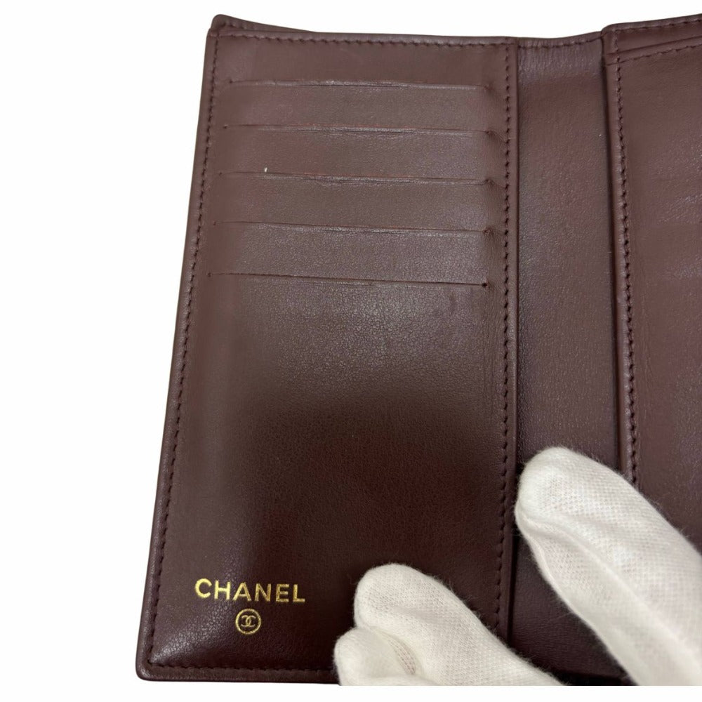 CHANEL シャネル 三つ折り財布 AP0232 Y01864 キャビアスキン ミディアムクラシックフラップウォレット ブラック レディース