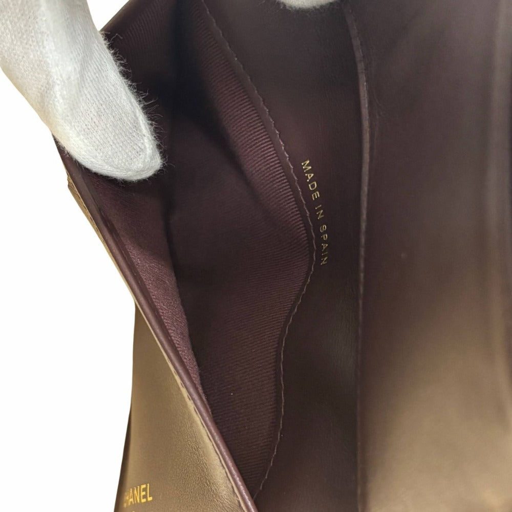 CHANEL シャネル 三つ折り財布 AP0232 Y01864 キャビアスキン ミディアムクラシックフラップウォレット ブラック レディース