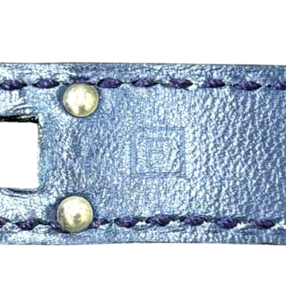 エルメス ブレスレット ドゥブルトゥール ヴォー・スウィフト ケリー ネイビー シルバー金具 F刻印 レディース HERMES