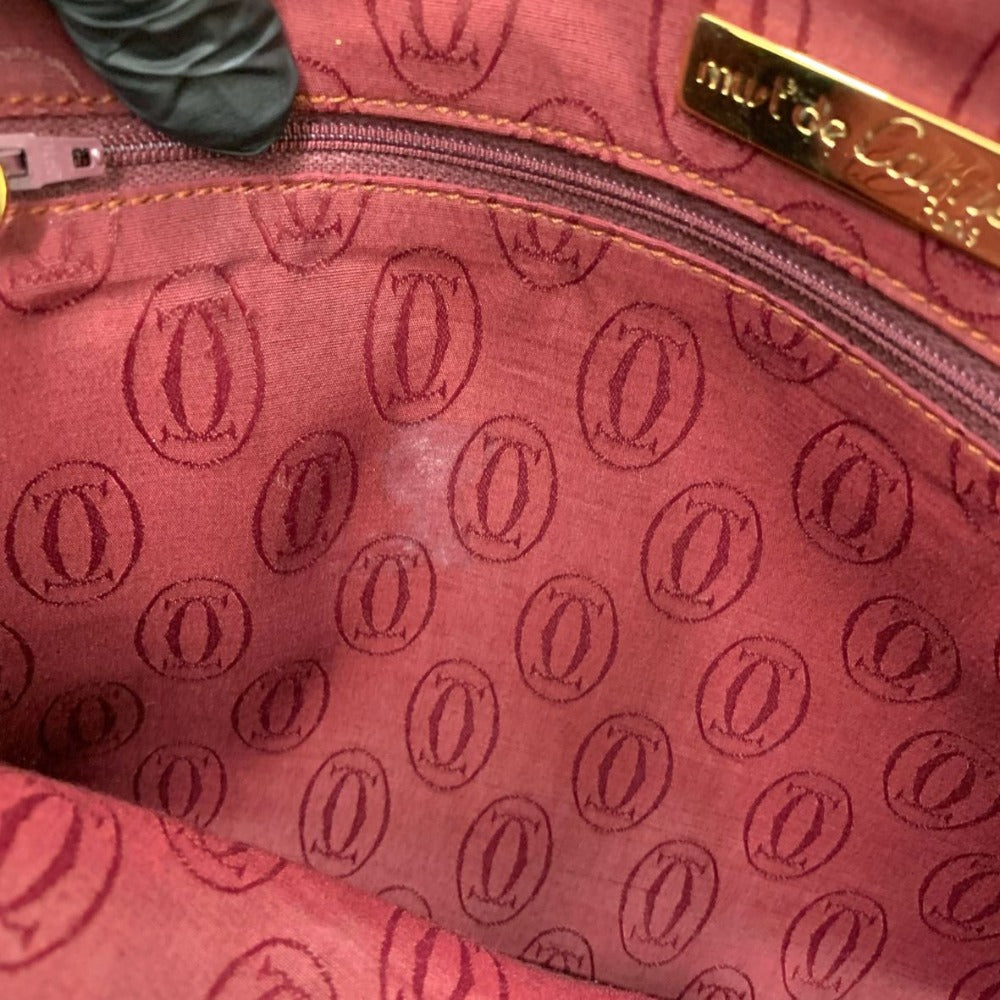 CARTIER カルティエ ビジネスバッグ マストライン レザーバッグ ボルドー Must Line 書類鞄 レザー ビジネス レディース