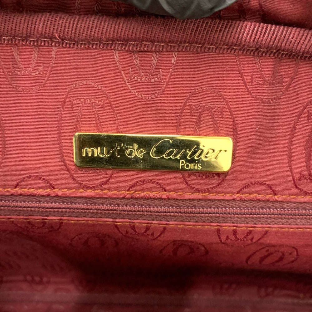 CARTIER カルティエ ビジネスバッグ マストライン レザーバッグ ボルドー Must Line 書類鞄 レザー ビジネス レディース
