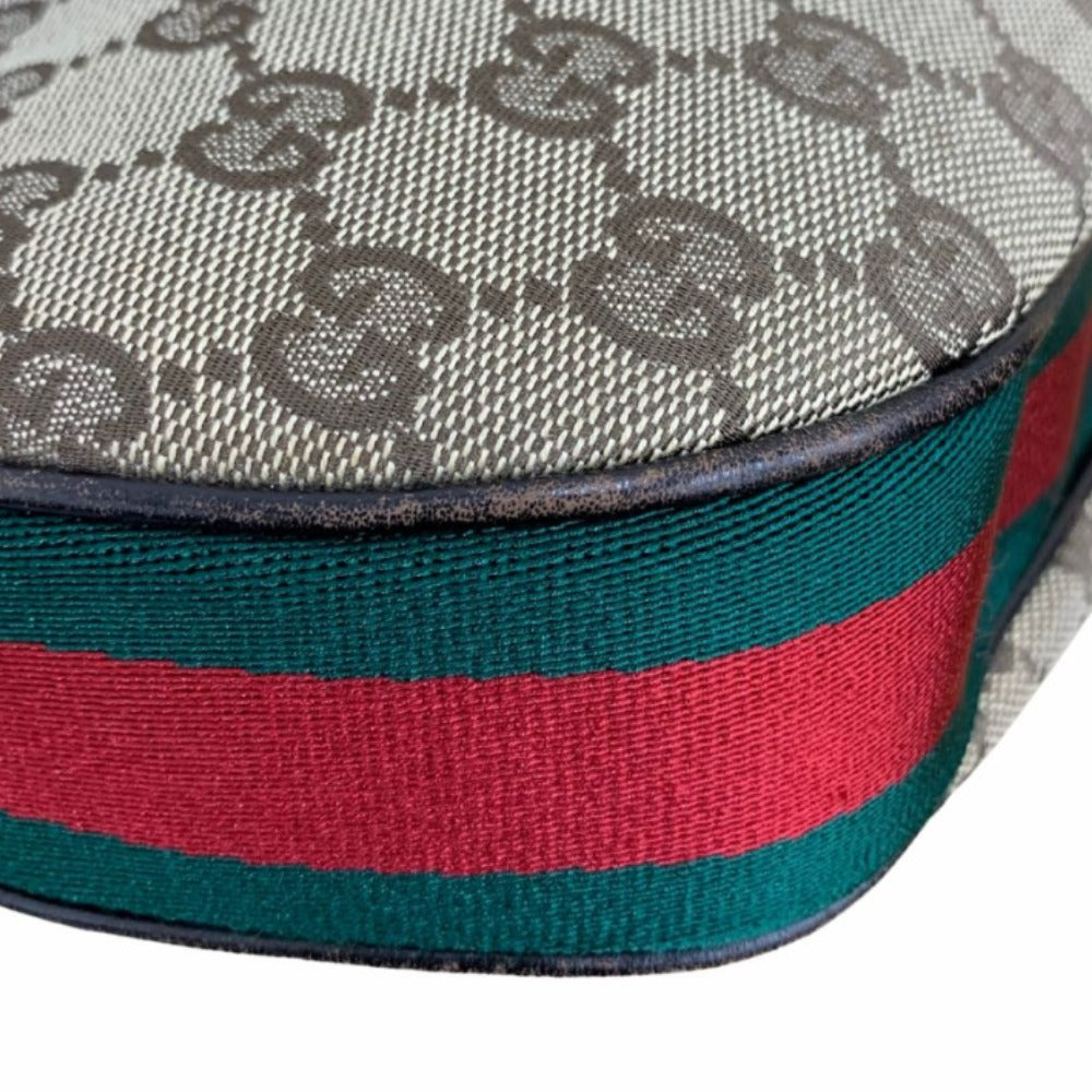 GUCCI グッチ ショルダーバッグ GGキャンバス シェリーライン キャンバス レザー カーキ 001 3315