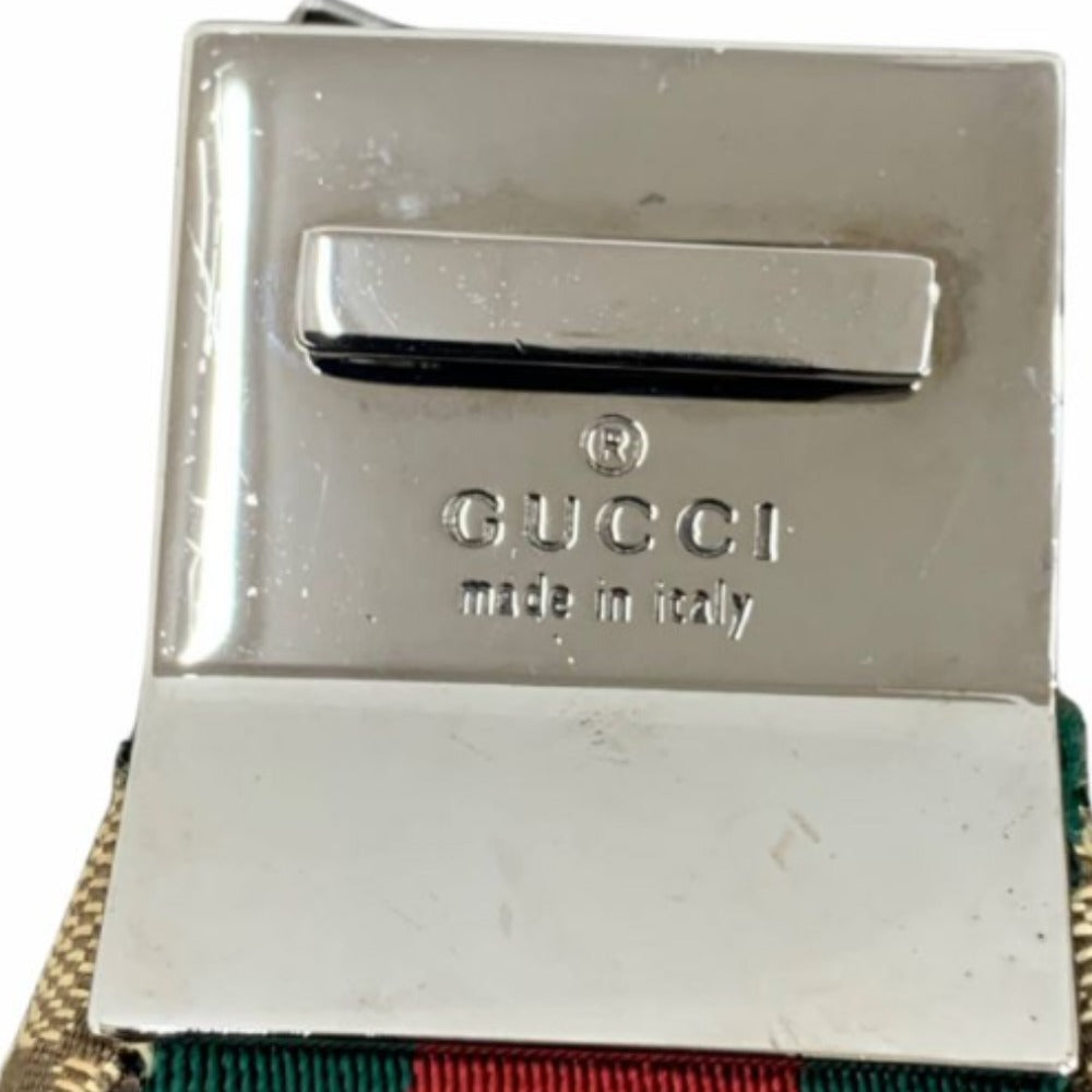 GUCCI グッチ ショルダーバッグ GGキャンバス シェリーライン キャンバス レザー カーキ 001 3315