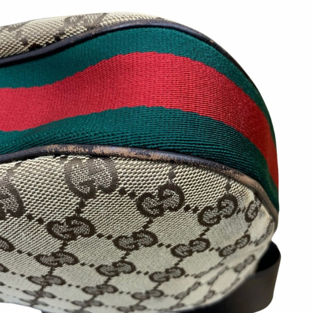 GUCCI グッチ ショルダーバッグ GGキャンバス シェリーライン キャンバス レザー カーキ 001 3315
