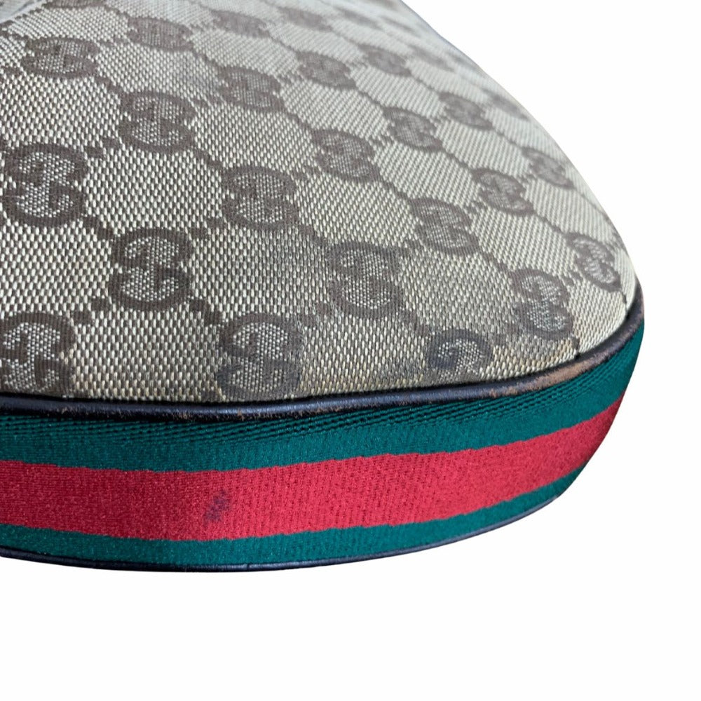 GUCCI グッチ ショルダーバッグ GGキャンバス シェリーライン キャンバス レザー カーキ 001 3315